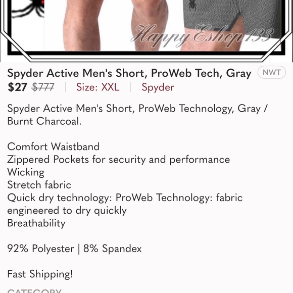 Spyder Active Pro Web Shorts - Picture 6 of 9